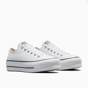 Converse Women's White All-Star Lift Platform Tennis Shoes